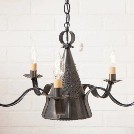 Sturbridge Chandelier in Blackened Tin