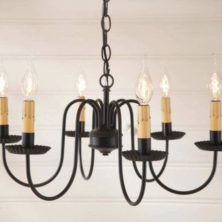 Sheraton 6-Arm Chandelier in Black