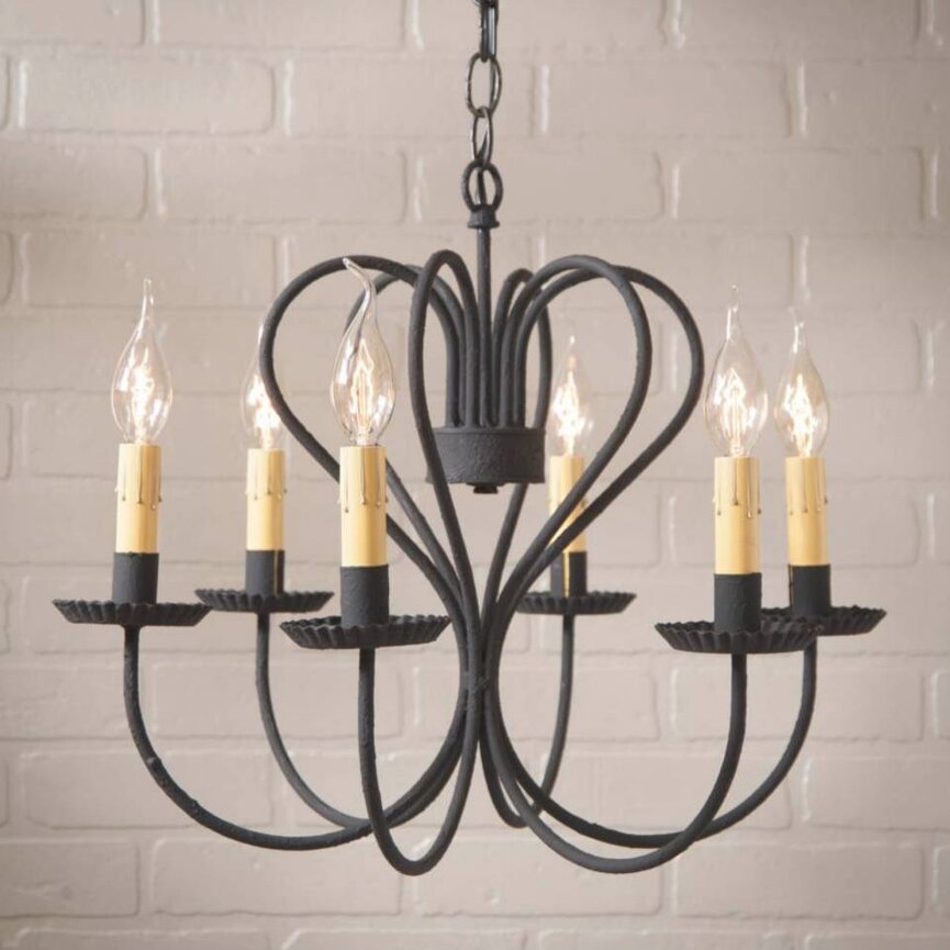 Georgetown Chandelier in Textured Black - Large