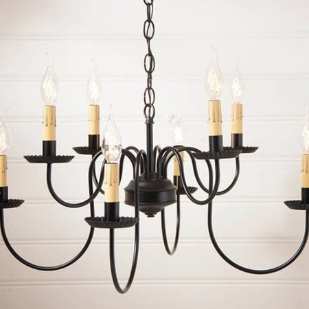 Bloomfield Chandelier - Eight Arm Two Tier in Black