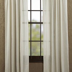 Tobacco Cloth Panel Fringed Set of 2