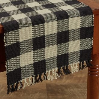 Wicklow Yarn Black Table Runner - 13x36