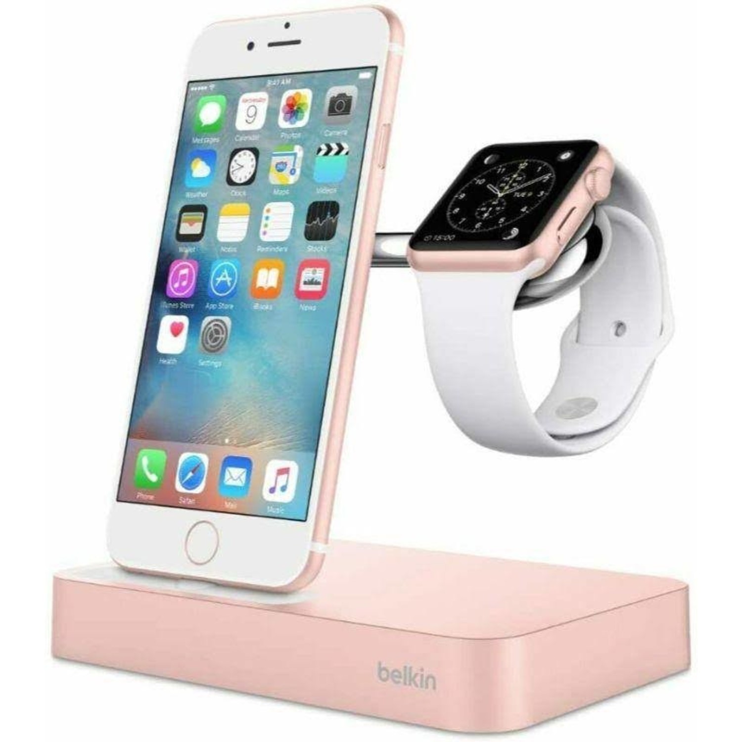 Belkin Valet Charge Dock For Apple Watch Iphone Rose Gold Kite Key Rutgers Tech Store