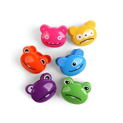 Kikkerland Designs Bag Clips Monster Set Of 6