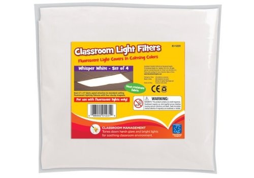 Educational Insights Fluorescent Light Filters (Whisper White), Set of 4