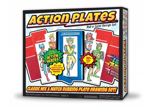 Action Plates Rub & Color Design Set *