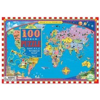 World Map 100 pc Puzzle Eeboo