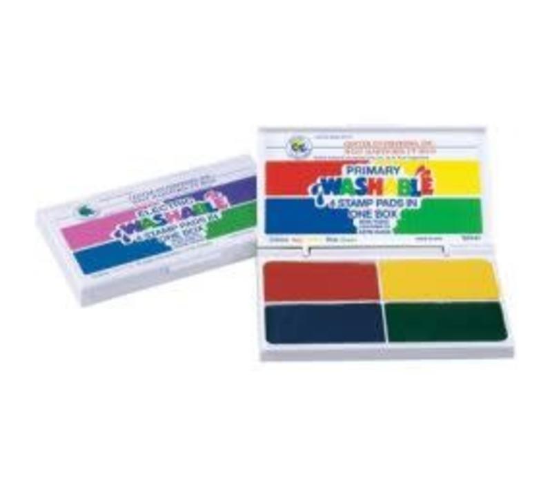 Washable Primary 4 in 1 Stamp Pad (Primary Colors)*