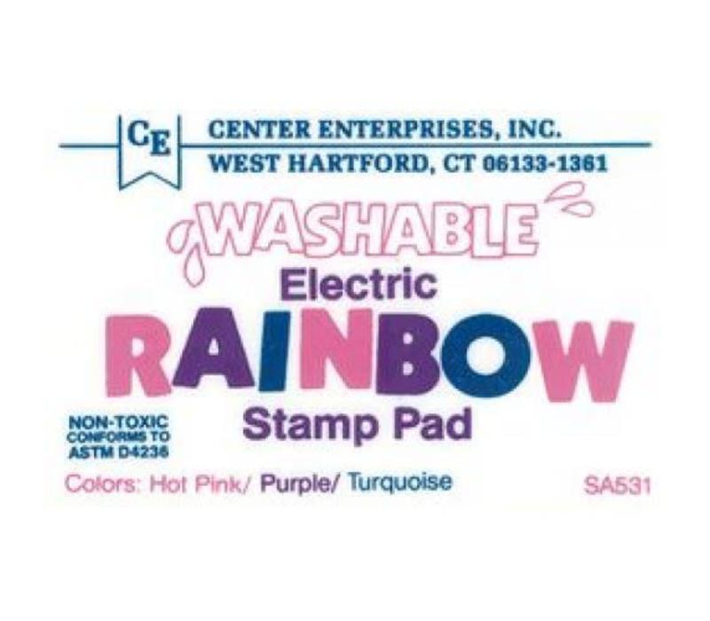 Washable-Electric-Pink/Purple/Turquoise Stamp Pad