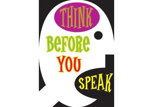 Trend Enterprises Think before you speak poster