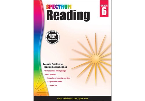 Carson Dellosa Spectrum Reading Workbook, Grade 6