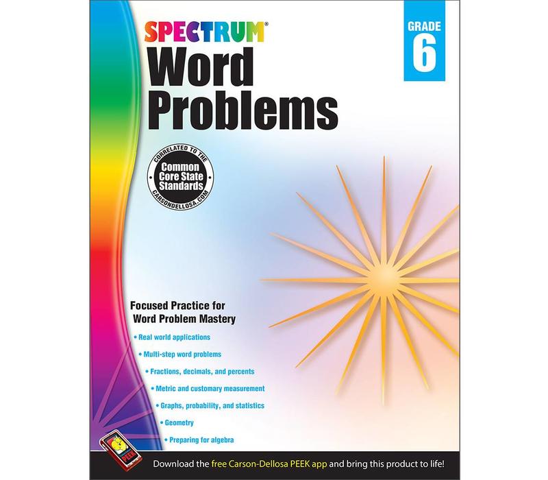 Spectrum Word Problems, Grade 6