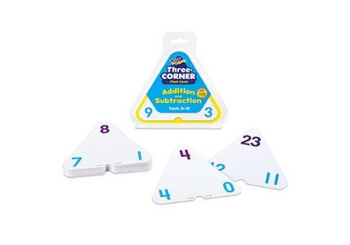 Trend Enterprises Addition and Subtraction 3 Corner Flashcard