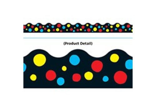 Trend Enterprises Spotted Black Scalloped Border (D)*