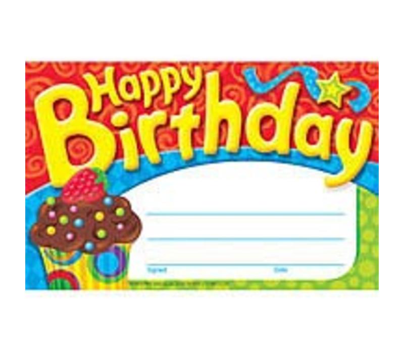Happy Birthday The Bake Shop Certificates