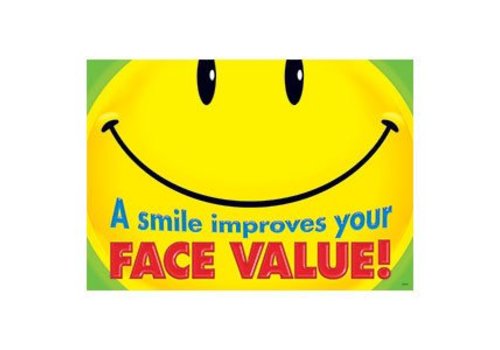 Trend Enterprises A Smile Improves Your Face Poster