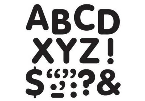 Trend Enterprises Stick-eze Stick on Letters Black 2 inch*