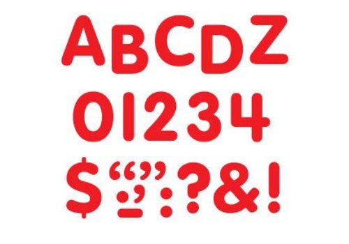 Trend Enterprises Stick-eze Stick on Letters Red 1 inch  (D)