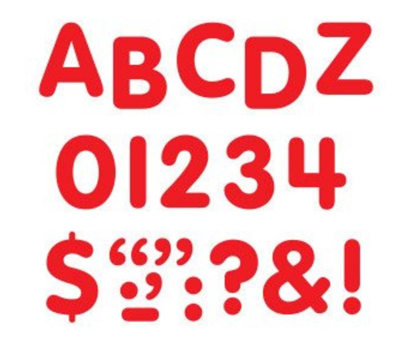 Stick-eze Stick on Letters Red 1 inch  (D)