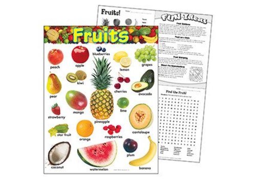 Trend Enterprises Fruits Learning Chart (D)*
