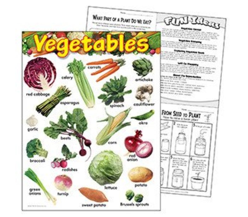 Vegetables Learning Chart (D)*