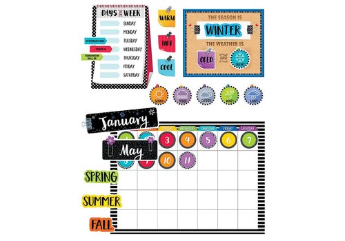 Creative Teaching Press Bold & Bright Calendar   bulletin board set