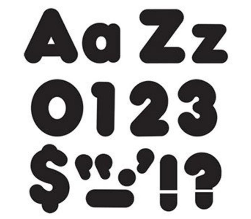 Black 4" Casual Combo Letters (D)*