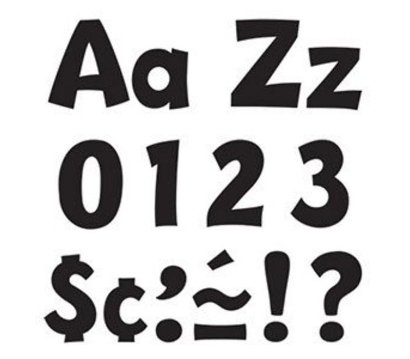 Black 4" Playful Combo Letters (D)*