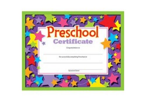 Trend Enterprises Preschool Certificate (D)*
