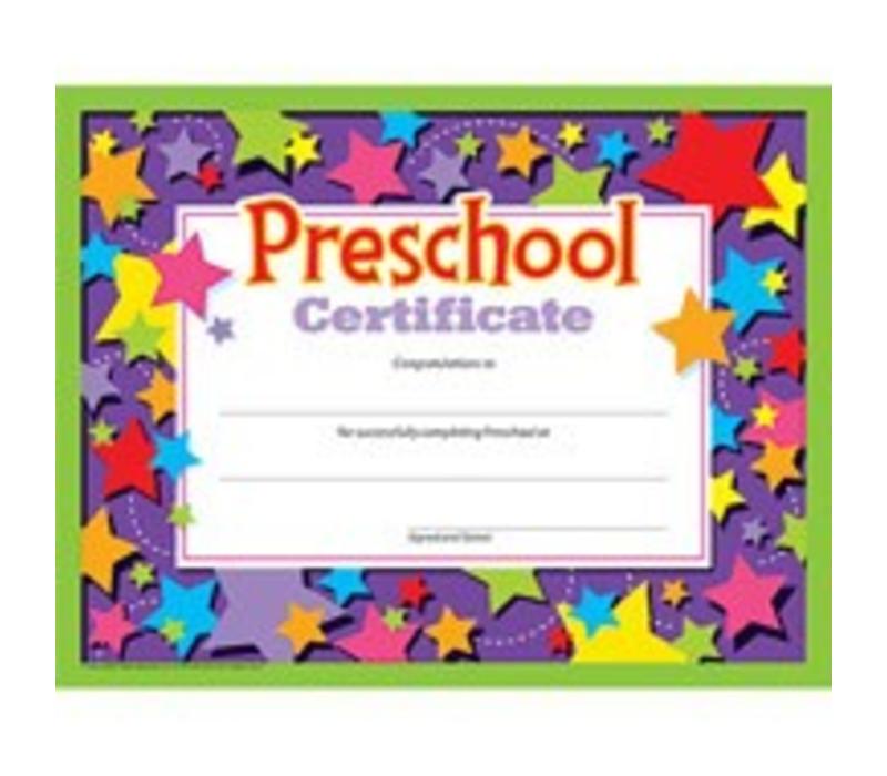 Preschool Certificate*