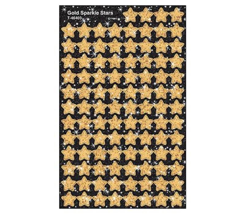 Gold Sparkle Stars Stickers (D)*