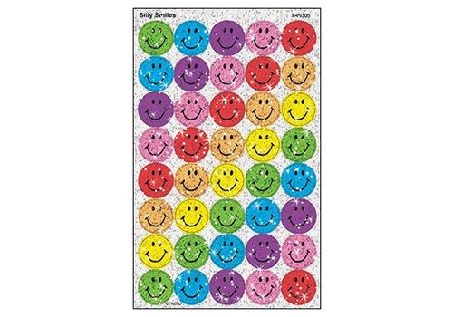 Trend Enterprises Silly Smiles Sparkle Stickers (160 count)
