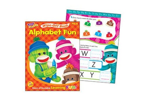 Trend Enterprises Alphabet Fun Sock Monkeys Wipe-Off Book