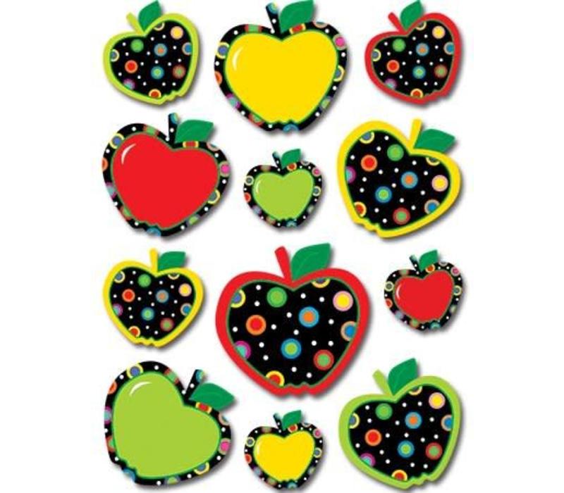 Dots on Black Apples Stickers  (D)