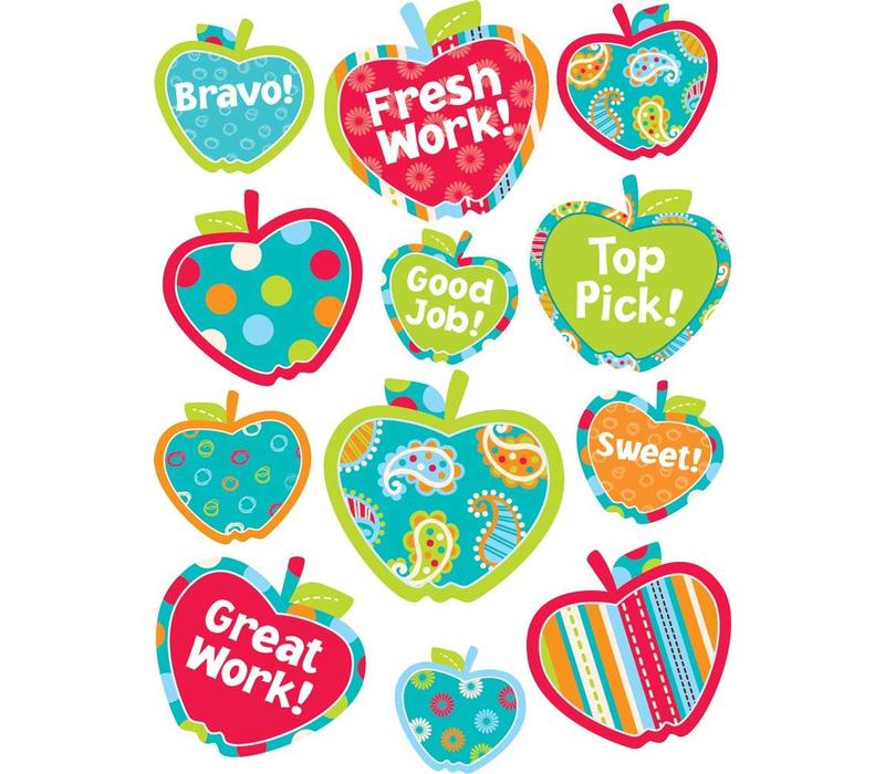 Dots on Turquoise Apples Stickers