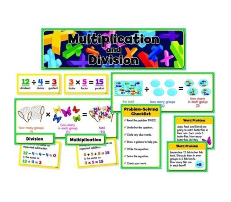 Multiplication and Division Mini Bulletin Board Set (D)