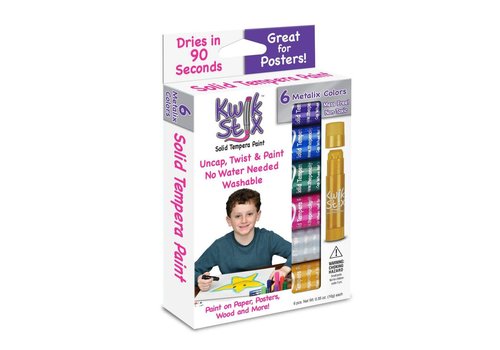 THE PENCIL GRIP COMPANY Kwik Stix, Set of 6 Metalix Colors