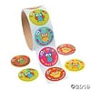 fun express 100th Day of School Roll of Stickers, 100 ct