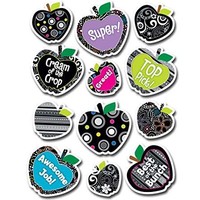 Black and White Apple Stickers  (D)