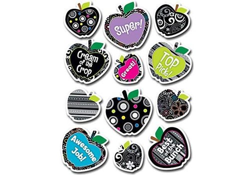 Creative Teaching Press Black and White Apple Stickers  (D)* Creative Teaching Press Black and White Apple Stickers  (D)*