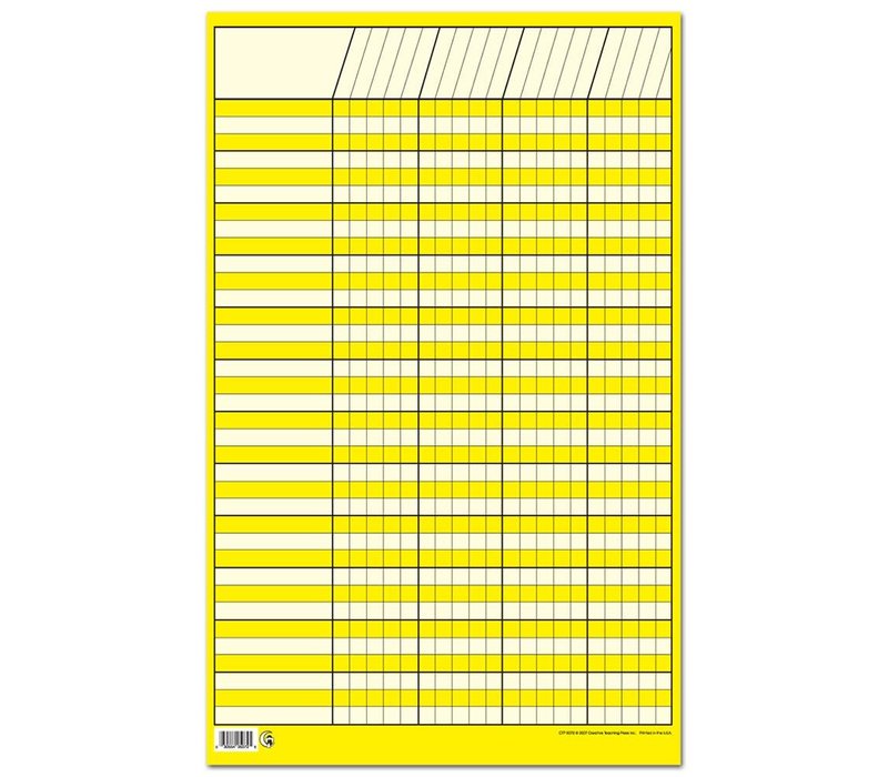 Yellow Small Vertical Incentive Chart(D)