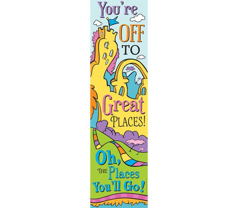 Dr. Seuss Oh the Places Vertical Banner