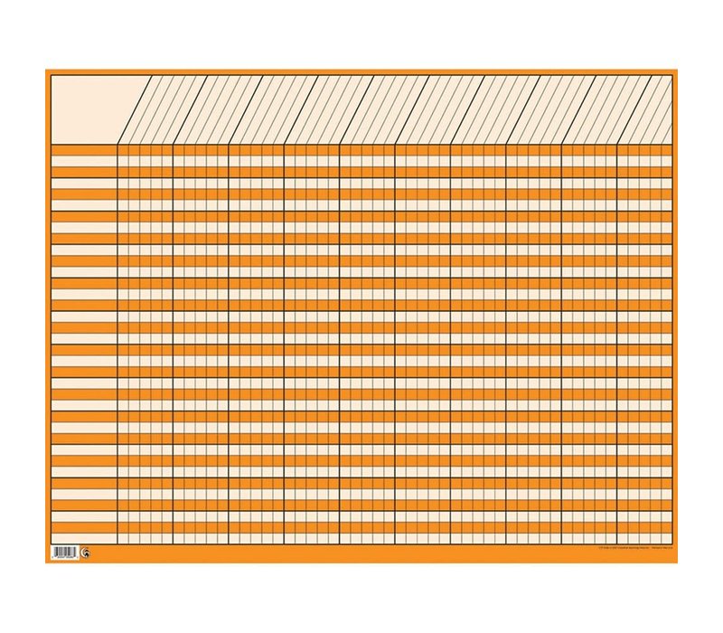 Orange Large Horizontal Incentive Chart