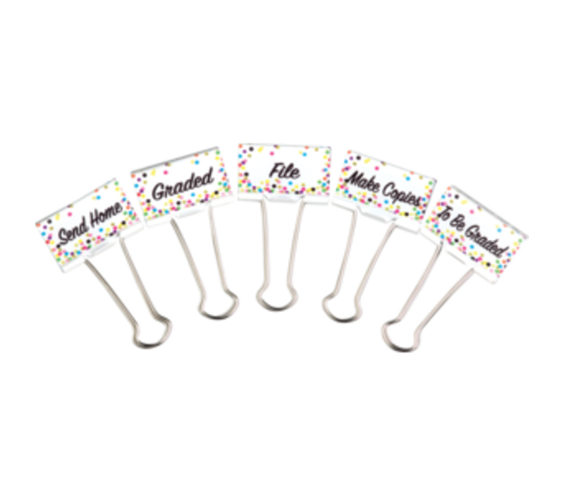 Confetti  Large Binder Clips*