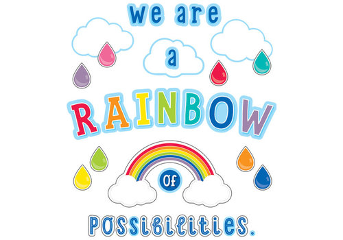 Carson Dellosa We Are a Rainbow of Possibilities Bulletin Board Set *