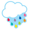 Carson Dellosa Cloud with Raindrops Cut-Outs