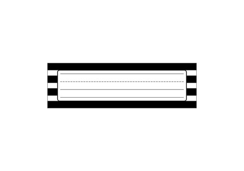 Carson Dellosa Simply Stylish Black & White Stripe Nameplates