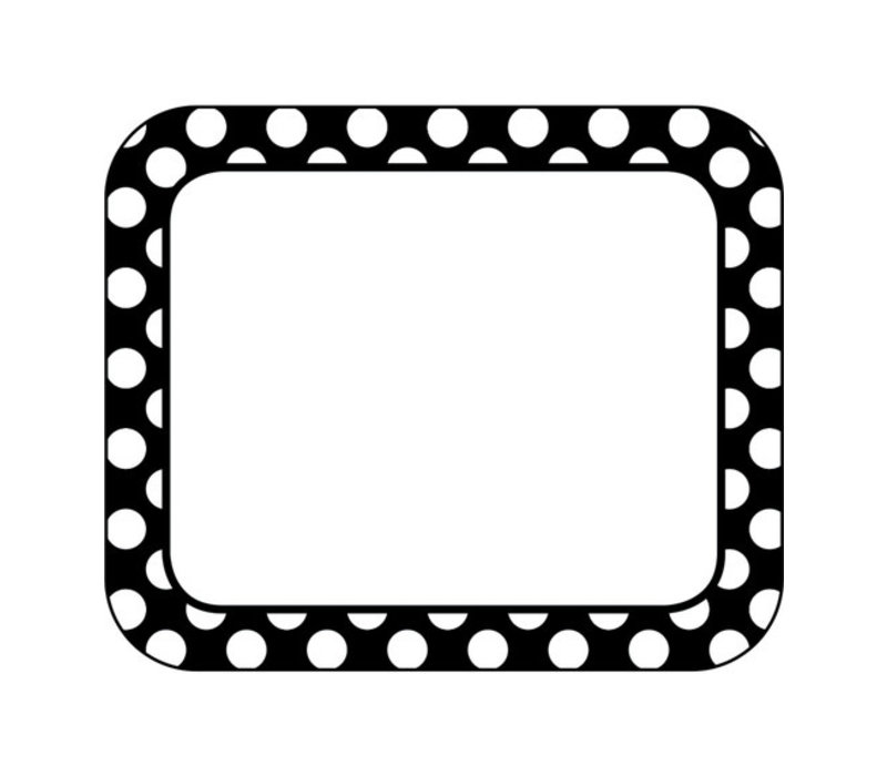Simply Stylish BW Dot Name Tags - Learning Tree ...