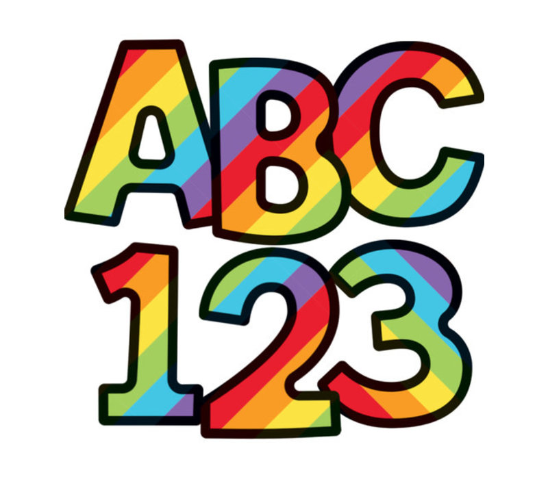 Rainbow Stripe Combo Pack EZ Letters *