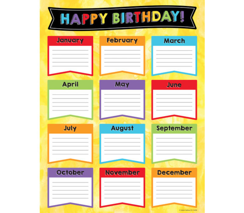 Celebrate Learning Birthday Chart